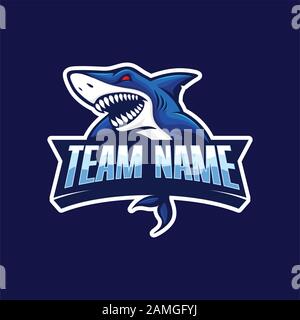 Shark esport Logo Stock Vektor