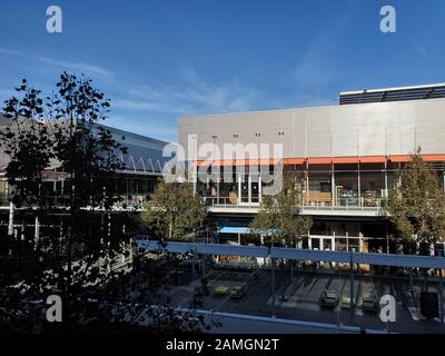Luftbild zur Bishop Ranch Piazza im kalifornischen San Ramon, 27. Dezember 2019. () Stockfoto