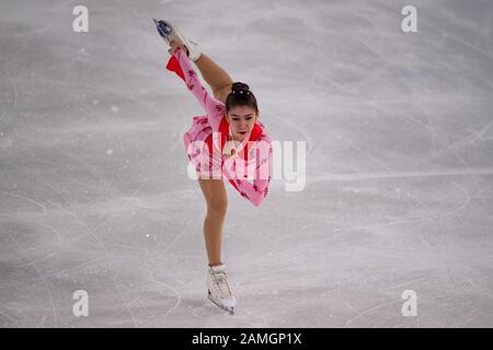 Lausanne, Schweiz. 13. Januar 2020 SCHERMANN Regina (HUN) tritt in Figure Skating Women Free Dance bei den Jugend-Olympischen Spielen in Lausanne 2020 in der Vaudoise Arena am Montag, 13. Januar 2020 an. Lausanne, Schweiz. Credit: Taka G Wu/Alamy Live News Stockfoto