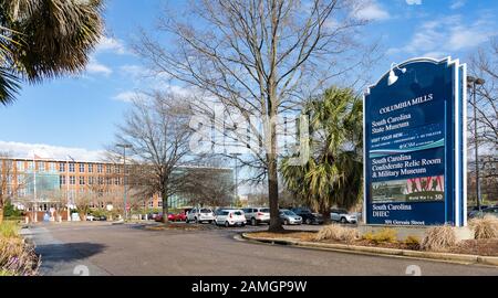 Columbia, SC, USA-7 JANUAR 2010: Columbia Mills, Sitz des South Carolina State Museum, Confederate Relic Room, Military Museum und EdVenture-A mu Stockfoto