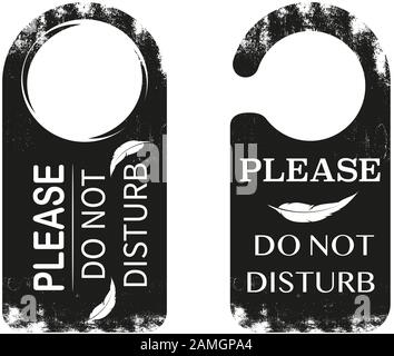 Bitte stören Sie das Hoteldesign nicht. Stock Vektor