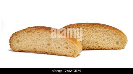 Schnittbrot isoliert auf weißem Hintergrund Stockfoto