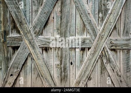 Barn Doors, Hubbell Trading Post National Monument, Ganado, Arizona USA Stockfoto