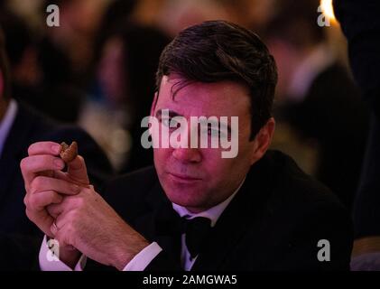 Andy Burnham, Bürgermeister von Greater Manchester während des FWA Vincent Kompany Tribute-Dinner im Savoy Hotel, London. Stockfoto