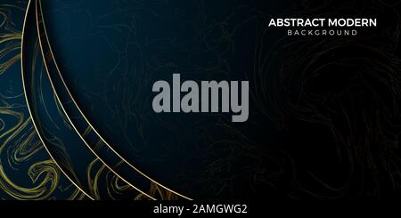 Abstrakter moderner Luxushintergrund mit goldenem Hintergrund Stockfoto