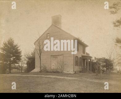 Antique c 1890 Foto, The Clarke House (derzeit bei 500 Mercer Rd.), wo General Mercer nach der Schlacht von Princeton in Princeton, New Jersey starb. QUELLE: ORIGINALFOTO Stockfoto