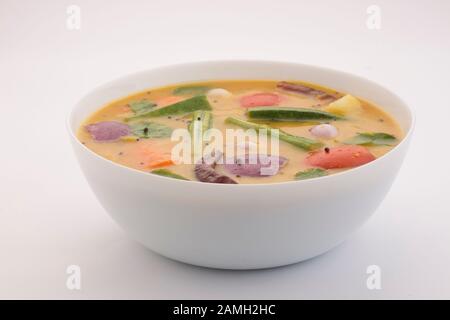 Saambar - Hauptgericht der südindianer Stockfoto