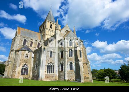 Cerisy la Foret Abteikirche in der Normandie, Frankreich. Stockfoto