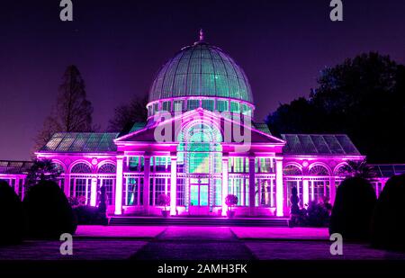 Syon House Mit Christmas Lighting Effects London UK Stockfoto