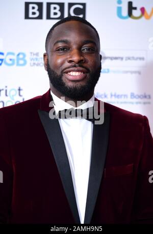 Daniel Ward kommt zu Den Writers' Guild Awards 2020, die am Royal College of Physicians, London, abgehalten werden. Stockfoto