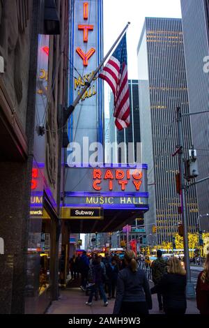 Radio City Music Hall in Manhattan, New York City, New York, USA Stockfoto