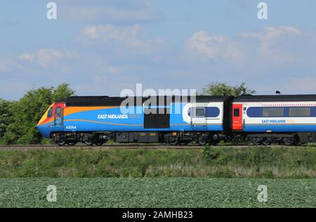 HST-Hochgeschwindigkeitszug der Klasse 43 in Leicestershire, England, Großbritannien. Stockfoto