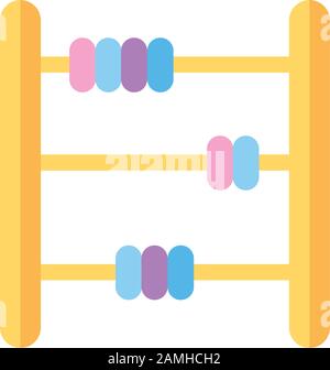 Abacus-Spielzeug-isoliertes Symbol zum Desing Stock Vektor