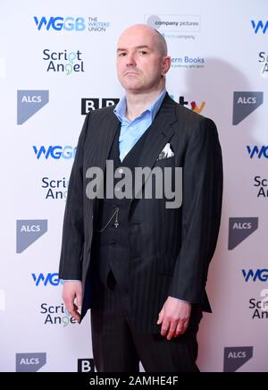 Antony Johnston kommt zu Den Writers' Guild Awards 2020, die am Royal College of Physicians, London, abgehalten werden. Stockfoto