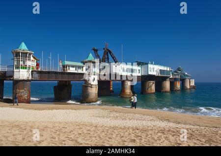 San Martin Avenue, Muelle Vergara, El Sol Beach, Viña Del Mar, Chile Stockfoto