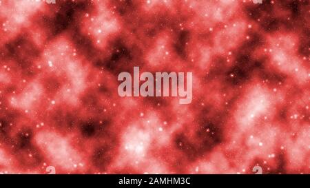 Roter abstrakter Nebel im tiefen Raum. Abstrakter kosmischer Hintergrund Stockfoto