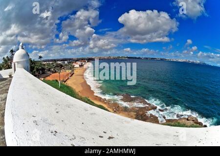 Fort von Monte Serrat (São Felipe), Todos os Santos Bay, Salvador, Bahia, Brasilien Stockfoto