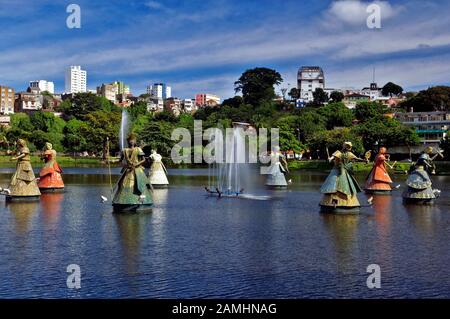 Orixás, Tororó Dyke, Costa e Silva Avenue, Salvador, Bahia, Brasilien Stockfoto