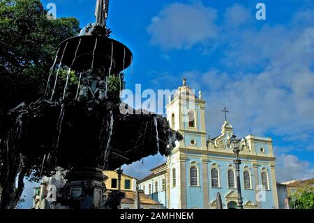 Terreiro de Jesus, São Pedro dos Clérigos Kirche, Pelourinho, Salvador, Bahia, Brasilien Stockfoto