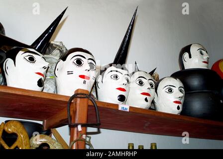 Masken, Handwerk, Pirinópolis, Goiás, Brasilien Stockfoto