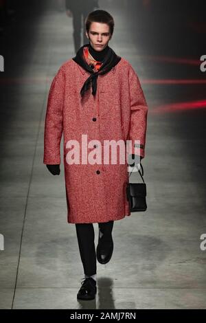 Mailand, Italien. Januar 2020. MSGM Herbst/Winter 2020/2021 Start- Und Landebahn während der Mailänder Fashion Week Men'Äôs Januar 2020 - Mailand, Italien 12/01/2020 weltweite Nutzung Credit: Dpa/Alamy Live News Stockfoto