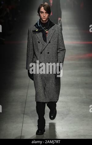 Mailand, Italien. Januar 2020. MSGM Herbst/Winter 2020/2021 Start- Und Landebahn während der Mailänder Fashion Week Men'Äôs Januar 2020 - Mailand, Italien 12/01/2020 weltweite Nutzung Credit: Dpa/Alamy Live News Stockfoto