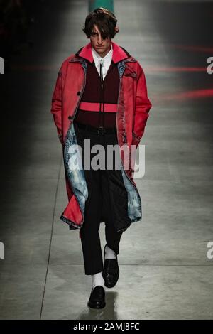 Mailand, Italien. Januar 2020. MSGM Herbst/Winter 2020/2021 Start- Und Landebahn während der Mailänder Fashion Week Men'Äôs Januar 2020 - Mailand, Italien 12/01/2020 weltweite Nutzung Credit: Dpa/Alamy Live News Stockfoto