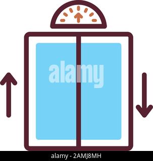 Symbol für die Trennung des Elevatorsignals Stock Vektor