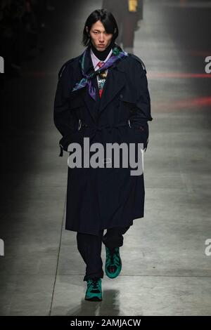 Mailand, Italien. Januar 2020. MSGM Herbst/Winter 2020/2021 Start- Und Landebahn während der Mailänder Fashion Week Men'Äôs Januar 2020 - Mailand, Italien 12/01/2020 weltweite Nutzung Credit: Dpa/Alamy Live News Stockfoto