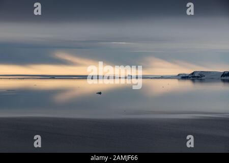 Meereis, Packeis und Landschaften, Franz Josef Land Stockfoto