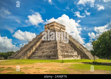 El Castillo, Tempel des Kukulcan, Chichen Itza, Mexiko Stockfoto