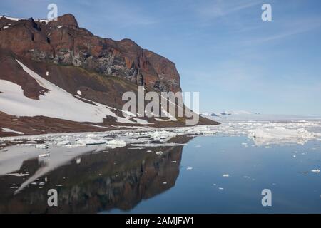 Meereis, Packeis und Landschaften, Franz Josef Land Stockfoto