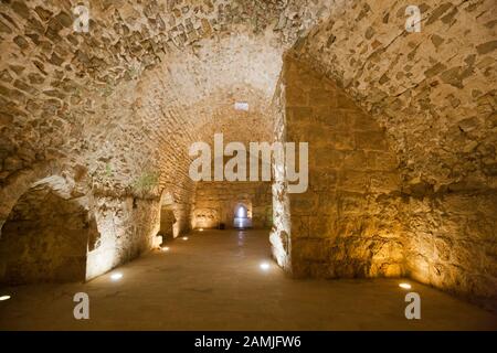 Inneres von Ajloun Castle, Bergfestung, Ajloun, auch Ajlun, Hochland, Jordanien, Naher Osten, Asien Stockfoto