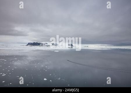Meereis, Packeis und Landschaften, Franz Josef Land Stockfoto