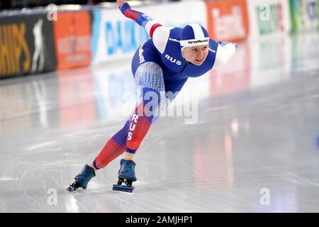 Daria Kachanova (RUS 1000 Meter bei ISU-Europameisterschaften Im Speed-Skating am 12. Januar 2020 in Heerenveen, Niederlande. Kredit: SCS/Soenar Chamid/AFLO/Alamy Live News Stockfoto