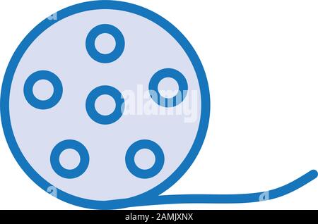 Symbol für isolierte Aufnahme der Bandspule Stock Vektor