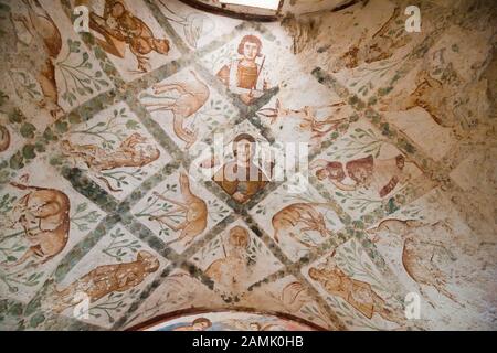 Qasr Amra, Qusayr Amra, Desrt schloss, Zarqa, östliche Wüste, Jordanien, Naher Osten, Asien Stockfoto