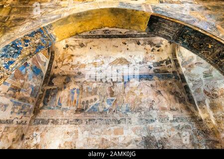 Qasr Amra, Qusayr Amra, Desrt schloss, Zarqa, östliche Wüste, Jordanien, Naher Osten, Asien Stockfoto