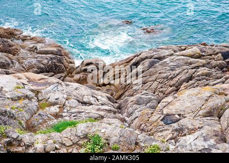 Landschaft mit atlantik und Klippe. Blick von oben Stockfoto