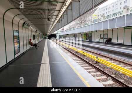 Kettenbruckengasse Station, Wien, Österreich, Europa. Stockfoto