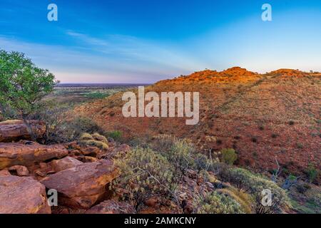 Sonnenaufgang im Kings Canyon, Northern Territory, Australien Stockfoto