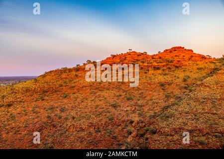 Sonnenaufgang im Kings Canyon, Northern Territory, Australien Stockfoto