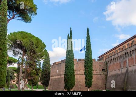 Fragment der Engelsburg in Rom, Italien. Stockfoto