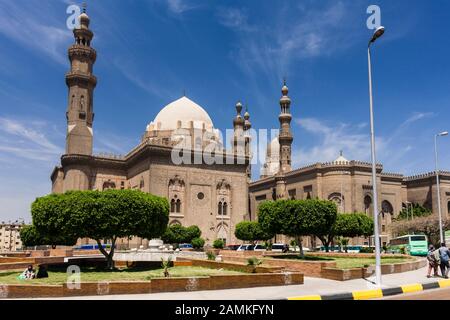 Sultan-Hassan-Moschee, Mosque-Madrassa von Sultan Hassan, al Rifai-Moschee, Al-Rifa'i-Moschee, Alt-Kairo, Islamisches Gebiet, kairo, Ägypten, Nordafrika, Afrika Stockfoto