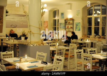 Griechisches Restaurant "Afros" in der Braystraße 22 in Bogenhausen. [Automatisierte Übersetzung] Stockfoto