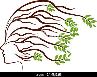 Logo der Kopfpflanze Stockfoto