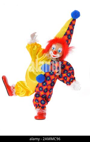 Lustiger Clown mit Kostüm als Clipper [automatisierte Übersetzung] Stockfoto