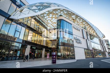 Marseille France, 28. Dezember 2019 : Prado Einkaufszentrum mit weitem Blickwinkel in Marseille Frankreich Stockfoto