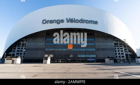 Marseille France, 28. Dezember 2019 : Orange Velodrome Stadion Weitwinkel Heimat OM Football Team in Marseille Frankreich Stockfoto