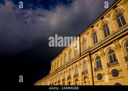 Das neue Schloss Schleißheim (Architekt Josef Effner) in Oberschleißheim. [Automatisierte Übersetzung] Stockfoto